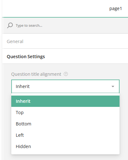 How to set the question title location for all questions within a page or panel